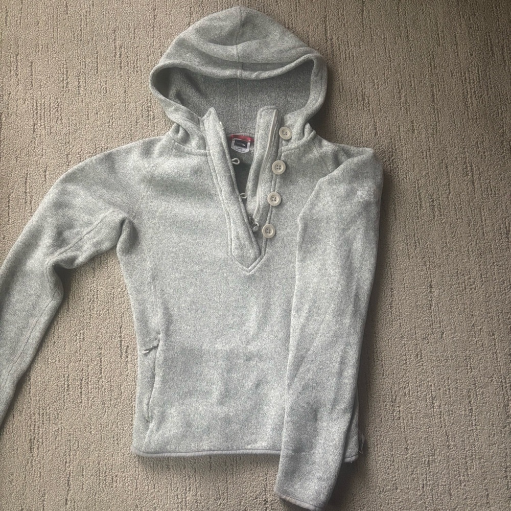 The North Face Gray 1/4 button up